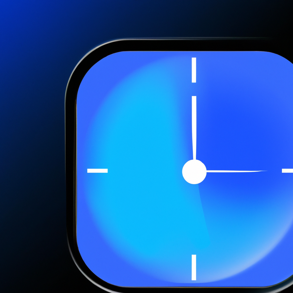 Gradient blue clock illustration