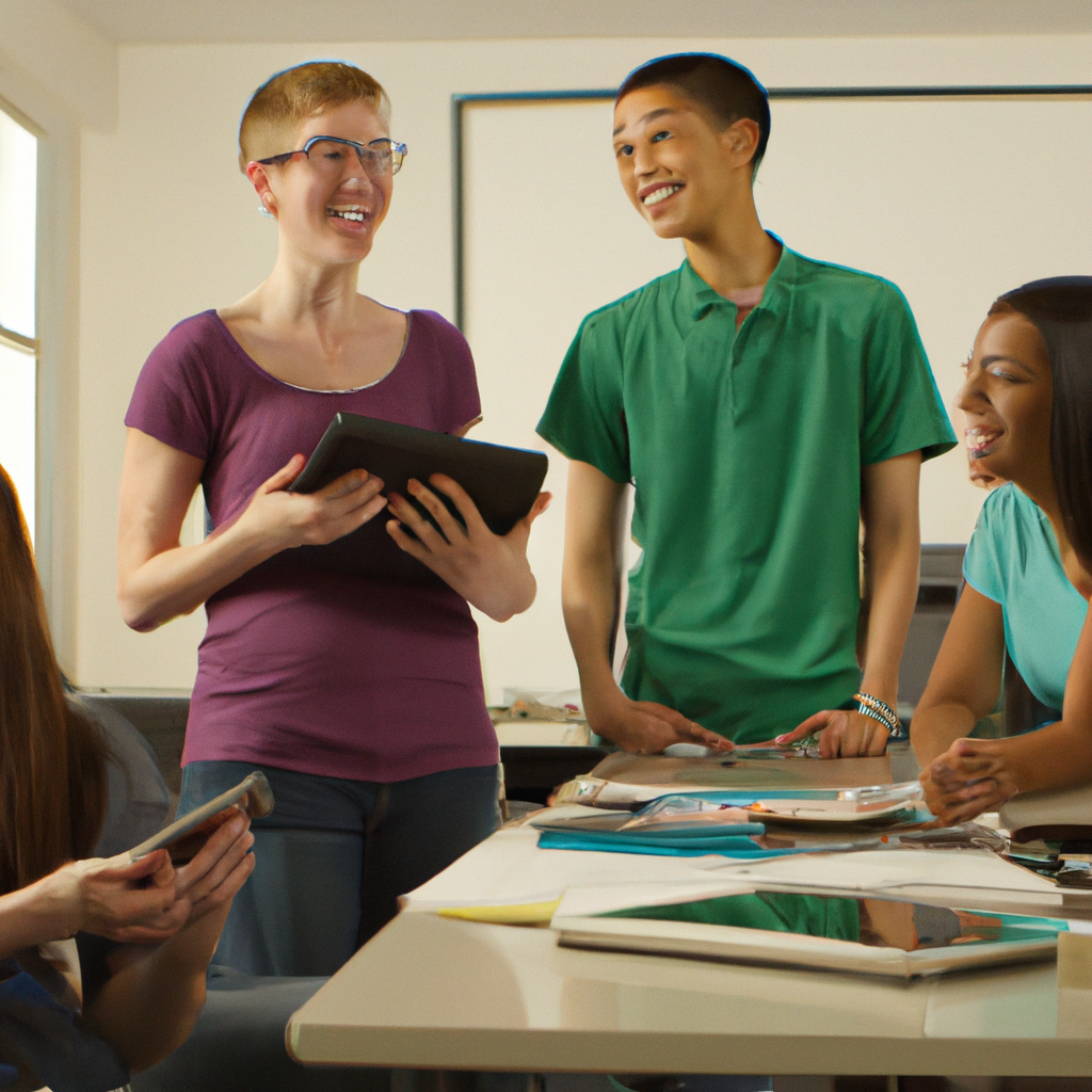 Diverse students practicing interview techniques in a bright Canadian classroom workshop